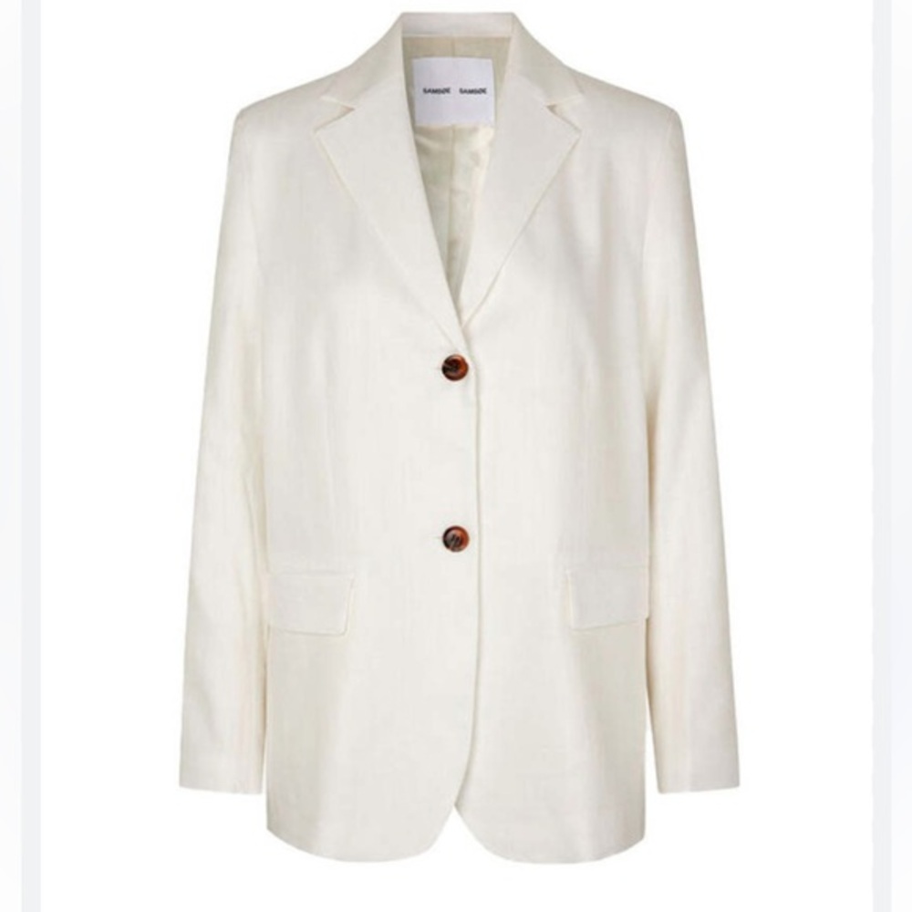 Samsoe Lazy Blazer in White Size Small